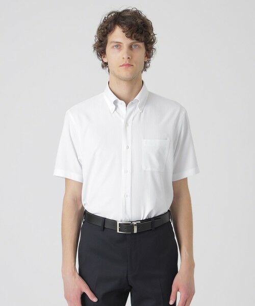 BLUE LABEL / BLACK LABEL CRESTBRIDGE / ブルーレーベル / ブラックレーベル・クレストブリッジ  シャツ・ブラウス | 【一部店舗限定】テクニカルシャドーストライプハーフボタンダウンシャツ | 詳細1