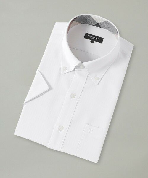 BLUE LABEL / BLACK LABEL CRESTBRIDGE / ブルーレーベル / ブラックレーベル・クレストブリッジ  シャツ・ブラウス | 【一部店舗限定】テクニカルシャドーストライプハーフボタンダウンシャツ（ホワイト）