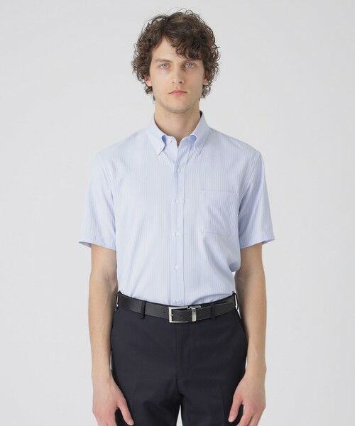 BLUE LABEL / BLACK LABEL CRESTBRIDGE / ブルーレーベル / ブラックレーベル・クレストブリッジ  シャツ・ブラウス | 【一部店舗限定】テクニカルシャドーストライプハーフボタンダウンシャツ | 詳細6