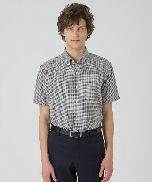 BLUE LABEL / BLACK LABEL CRESTBRIDGE / ブルーレーベル / ブラックレーベル・クレストブリッジ  シャツ・ブラウス | 【一部店舗限定】テクニカルギンガムチェックハーフボタンダウンシャツ | 詳細1