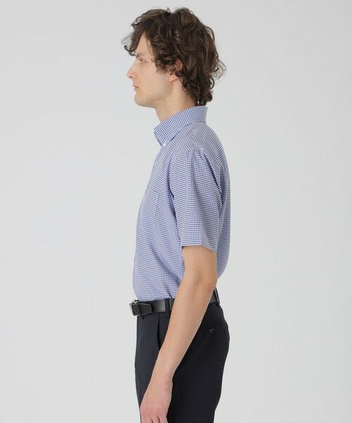 BLUE LABEL / BLACK LABEL CRESTBRIDGE / ブルーレーベル / ブラックレーベル・クレストブリッジ  シャツ・ブラウス | 【一部店舗限定】テクニカルギンガムチェックハーフボタンダウンシャツ | 詳細8