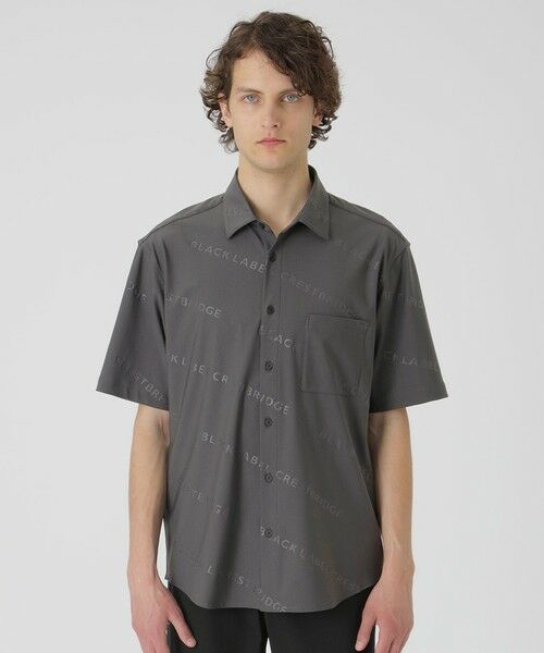 BLUE LABEL / BLACK LABEL CRESTBRIDGE / ブルーレーベル / ブラックレーベル・クレストブリッジ  シャツ・ブラウス | 【BLACK lab.】エンボスロゴトリコットシャツ（グレー3）