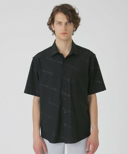 BLUE LABEL / BLACK LABEL CRESTBRIDGE / ブルーレーベル / ブラックレーベル・クレストブリッジ  シャツ・ブラウス | 【BLACK lab.】エンボスロゴトリコットシャツ（ブラック）