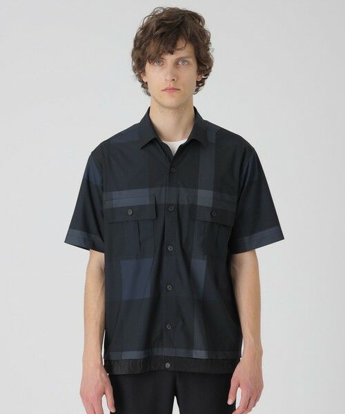 BLUE LABEL / BLACK LABEL CRESTBRIDGE/ブルーレーベル / ブラックレーベル・クレストブリッジ 【BLACK lab.】ビッグスケールチェックトリコットシャツ ブラック M BLUE LABEL / BLACK LABEL CRESTBRIDGE/ブルーレーベル / ブラックレーベル・クレストブリッジ 【BLACK lab.】ビッグスケールチェックトリコットシャツ ブラック M