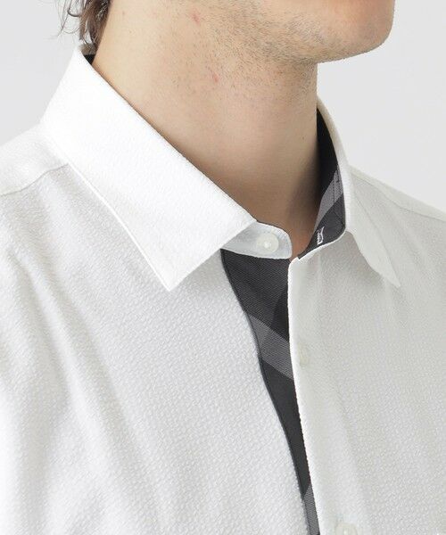 BLUE LABEL / BLACK LABEL CRESTBRIDGE / ブルーレーベル / ブラックレーベル・クレストブリッジ  シャツ・ブラウス | 【一部店舗限定】パーシャルチェックシアサッカーシャツ | 詳細4