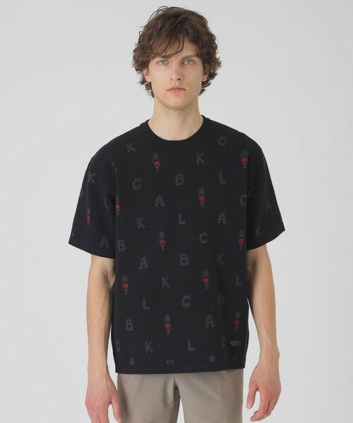 BLUE LABEL / BLACK LABEL CRESTBRIDGE/ブルーレーベル / ブラックレーベル・クレストブリッジ ガーズマンニットTシャツ ブラック L BLUE LABEL / BLACK LABEL CRESTBRIDGE/ブルーレーベル / ブラックレーベル・クレストブリッジ ガーズマンニットTシャツ ブラック L