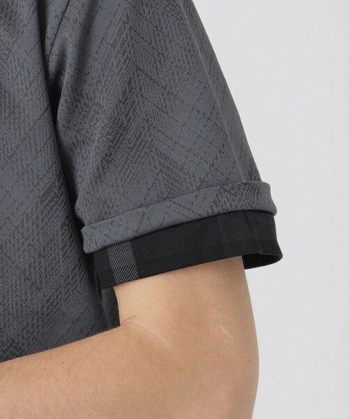 セール】 ブリスターバイアスシャドーチェックTシャツ