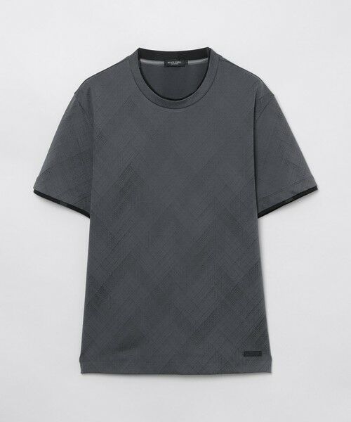 セール】 ブリスターバイアスシャドーチェックTシャツ