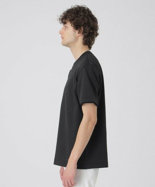 ブルーレーベル サイドチェックカットソー Tシャツ　ブラック BLUE LABEL CRESTBRIDGE tシャツ コンパクトピマスムースサイド
