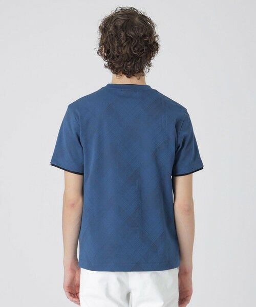 BLUE LABEL CRESTBRIDGE バックチェックTシャツ セール】 ハイストレッチシャドーチェックTシャツ （カットソー