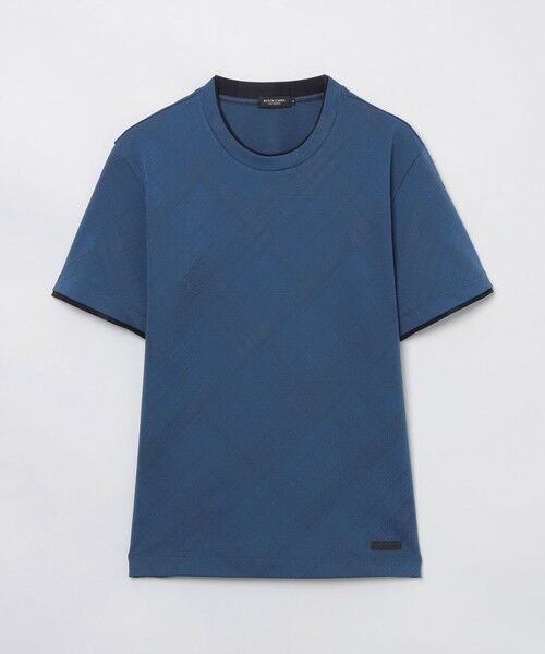 BLUE LABEL CRESTBRIDGE 半袖Tシャツ 38 切替ブラック セール】 【BLACK lab.】メッシュ&ループロゴTシャツ