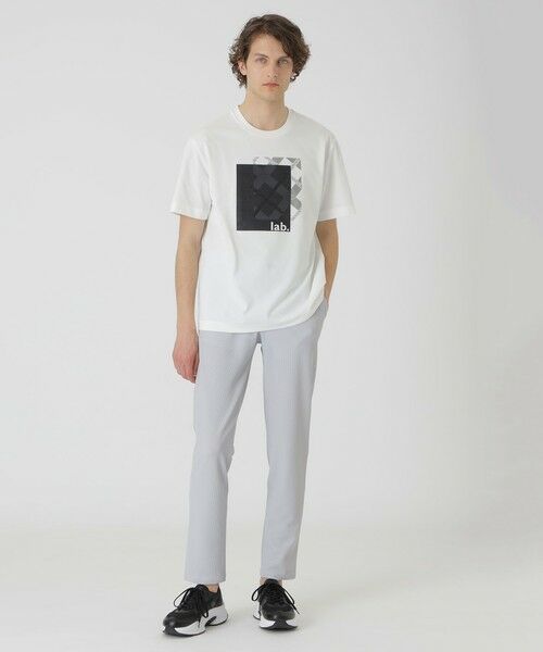 BLUE LABEL / BLACK LABEL CRESTBRIDGE / ブルーレーベル / ブラックレーベル・クレストブリッジ  カットソー | 【BLACK lab.】ラインストーンボックスロゴTシャツ | 詳細1