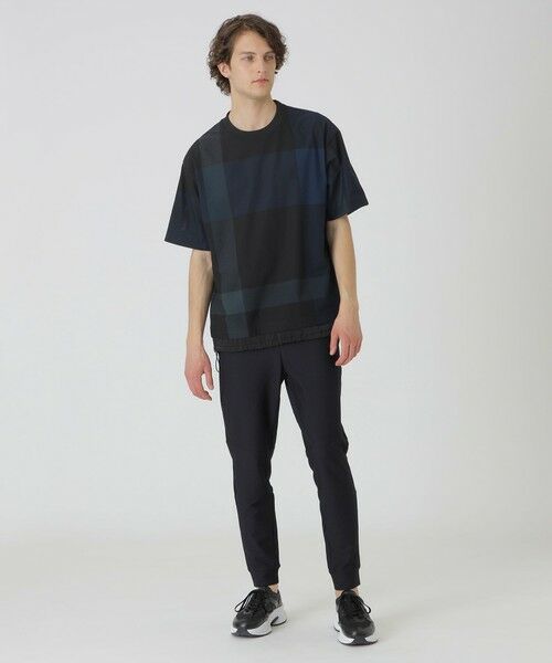 BLUE LABEL / BLACK LABEL CRESTBRIDGE / ブルーレーベル / ブラックレーベル・クレストブリッジ  カットソー | 【BLACK lab.】ファブリックコンビクレストブリッジチェックTシャツ | 詳細1
