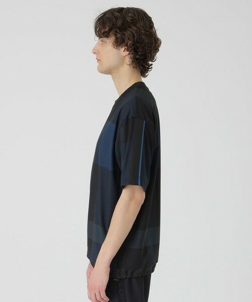 BLUE LABEL / BLACK LABEL CRESTBRIDGE / ブルーレーベル / ブラックレーベル・クレストブリッジ  カットソー | 【BLACK lab.】ファブリックコンビクレストブリッジチェックTシャツ | 詳細2