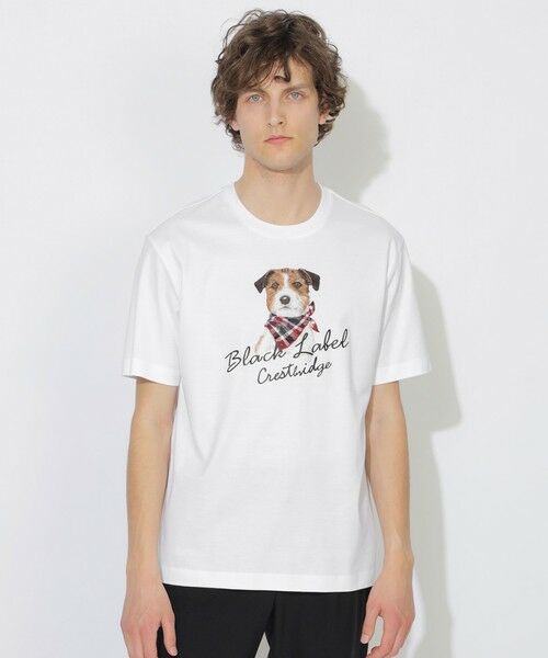 BLUE LABEL / BLACK LABEL CRESTBRIDGE / ブルーレーベル / ブラックレーベル・クレストブリッジ  カットソー | 【WEB・一部店舗限定】ジャックラッセルテリアTシャツ（オフホワイト1）