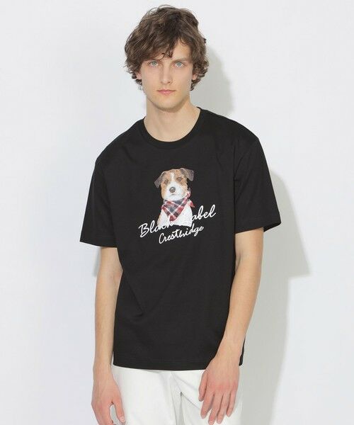 BLUE LABEL / BLACK LABEL CRESTBRIDGE / ブルーレーベル / ブラックレーベル・クレストブリッジ  カットソー | 【WEB・一部店舗限定】ジャックラッセルテリアTシャツ（ブラック）