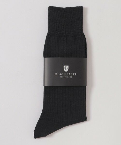 BLUE LABEL / BLACK LABEL CRESTBRIDGE/ブルーレーベル / ブラックレーベル・クレストブリッジ カラーソリッドドレスソックス ブラック F BLUE LABEL / BLACK LABEL CRESTBRIDGE/ブルーレーベル / ブラックレーベル・クレストブリッジ カラーソリッドドレスソックス ブラック F
