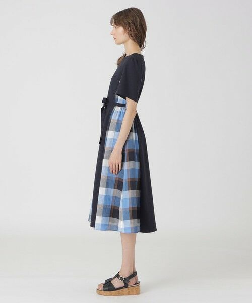 BLUE LABEL / BLACK LABEL CRESTBRIDGE / ブルーレーベル / ブラックレーベル・クレストブリッジ  ドレス | ウェザーストレッチチェックコンビドレス | 詳細1