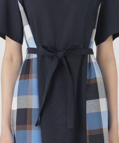 BLUE LABEL / BLACK LABEL CRESTBRIDGE / ブルーレーベル / ブラックレーベル・クレストブリッジ  ドレス | ウェザーストレッチチェックコンビドレス | 詳細3
