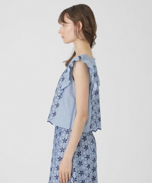 BLUE LABEL / BLACK LABEL CRESTBRIDGE / ブルーレーベル / ブラックレーベル・クレストブリッジ  シャツ・ブラウス | シャンブレーレースブラウス | 詳細6