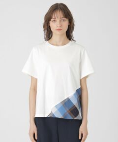 ブルーレーベル♡ティアードカットソー ブルーレーベル クレストブリッジ サイドチェック柄ティアード