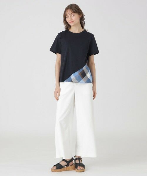 BLUE LABEL / BLACK LABEL CRESTBRIDGE / ブルーレーベル / ブラックレーベル・クレストブリッジ  カットソー | コンパクトピマスムースバイアスチェックTシャツ | 詳細9