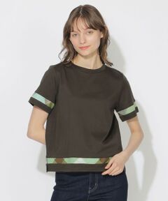 【極美品】ブルーレーベル クレストブリッジ 半袖 切り替え Tシャツ チェック ブルーレーベルクレストブリッジホワイト チェック柄 半袖T