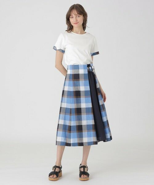 BLUE LABEL / BLACK LABEL CRESTBRIDGE / ブルーレーベル / ブラックレーベル・クレストブリッジ  ミニ・ひざ丈スカート | クレストブリッジチェックサイドベルトフレアスカート | 詳細7