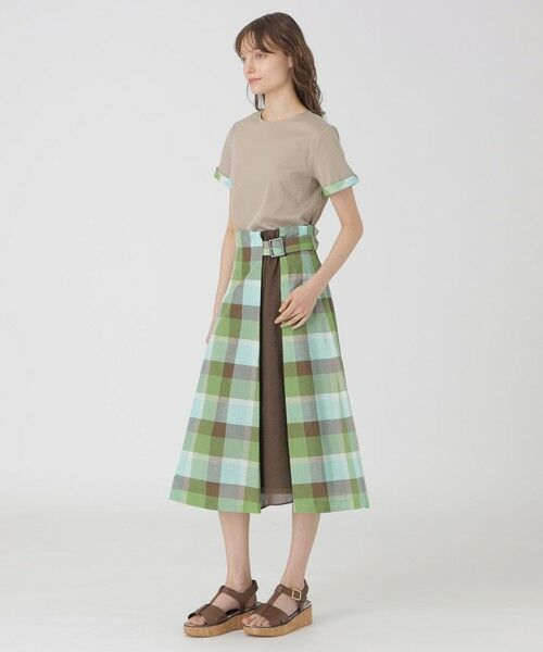 BLUE LABEL / BLACK LABEL CRESTBRIDGE / ブルーレーベル / ブラックレーベル・クレストブリッジ  ミニ・ひざ丈スカート | クレストブリッジチェックサイドベルトフレアスカート | 詳細13