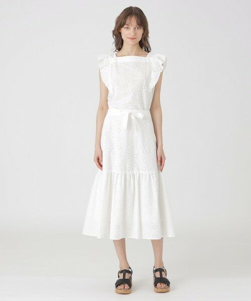 BLUE LABEL / BLACK LABEL CRESTBRIDGE / ブルーレーベル / ブラックレーベル・クレストブリッジ  ミニ・ひざ丈スカート | シャンブレーレーススカート | 詳細1