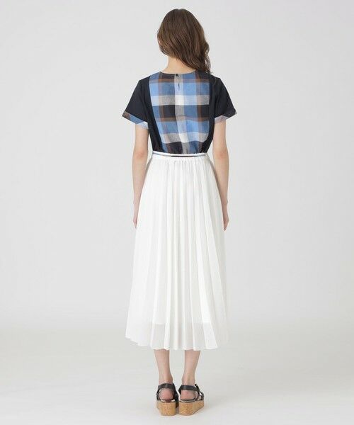 BLUE LABEL / BLACK LABEL CRESTBRIDGE / ブルーレーベル / ブラックレーベル・クレストブリッジ  ミニ・ひざ丈スカート | ガーゼライクツイルプリーツスカート | 詳細3