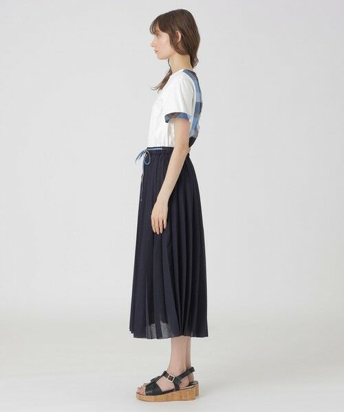 BLUE LABEL / BLACK LABEL CRESTBRIDGE / ブルーレーベル / ブラックレーベル・クレストブリッジ  ミニ・ひざ丈スカート | ガーゼライクツイルプリーツスカート | 詳細16