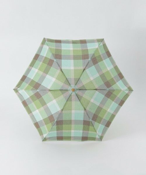 セール】 クレストブリッジチェックコットンリネン折り畳み傘