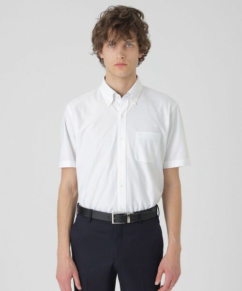 BLUE LABEL / BLACK LABEL CRESTBRIDGE / ブルーレーベル / ブラックレーベル・クレストブリッジ  シャツ・ブラウス | トリコットカラミ調ハーフボタンダウンシャツ | 詳細1