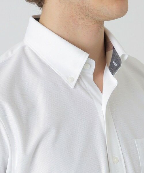 BLUE LABEL / BLACK LABEL CRESTBRIDGE / ブルーレーベル / ブラックレーベル・クレストブリッジ  シャツ・ブラウス | トリコットカラミ調ハーフボタンダウンシャツ | 詳細4