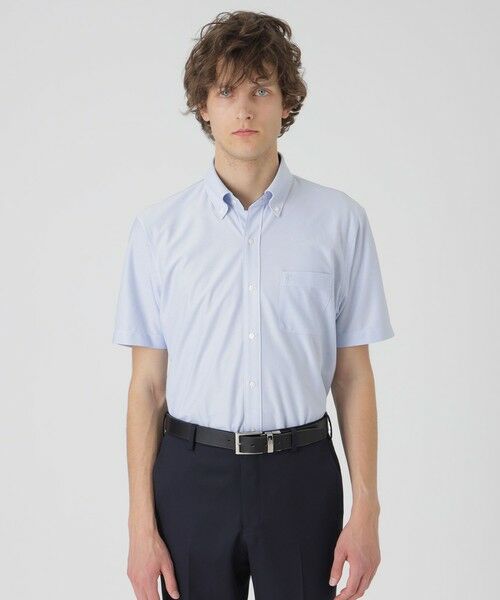 BLUE LABEL / BLACK LABEL CRESTBRIDGE / ブルーレーベル / ブラックレーベル・クレストブリッジ  シャツ・ブラウス | トリコットカラミ調ハーフボタンダウンシャツ | 詳細8