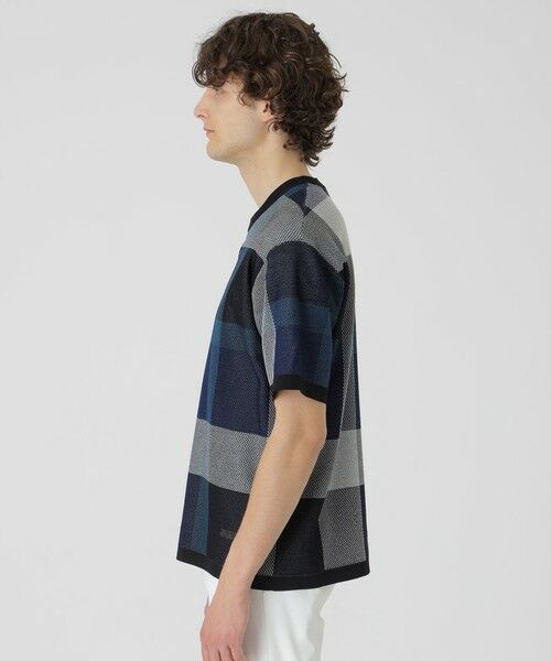BLUE LABEL / BLACK LABEL CRESTBRIDGE / ブルーレーベル / ブラックレーベル・クレストブリッジ  ニット・セーター | エアメッシュクレストブリッジチェックニットTシャツ | 詳細2
