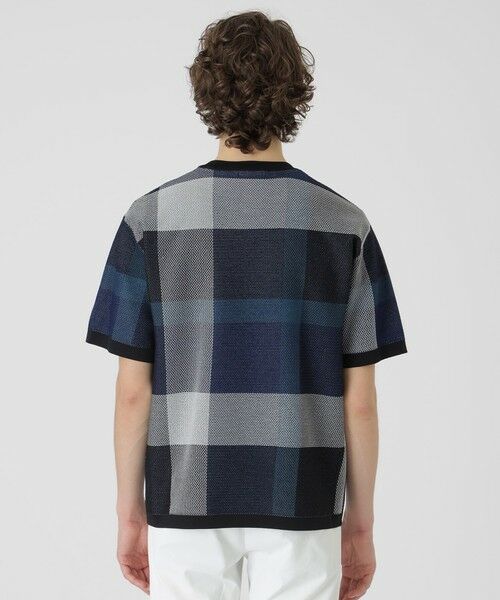 BLUE LABEL / BLACK LABEL CRESTBRIDGE / ブルーレーベル / ブラックレーベル・クレストブリッジ  ニット・セーター | エアメッシュクレストブリッジチェックニットTシャツ | 詳細3