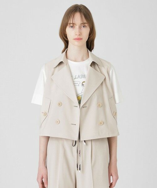 BLUE LABEL / BLACK LABEL CRESTBRIDGE / ブルーレーベル / ブラックレーベル・クレストブリッジ  その他アウター | ハイカウントナノショートベスト（ベージュ1）