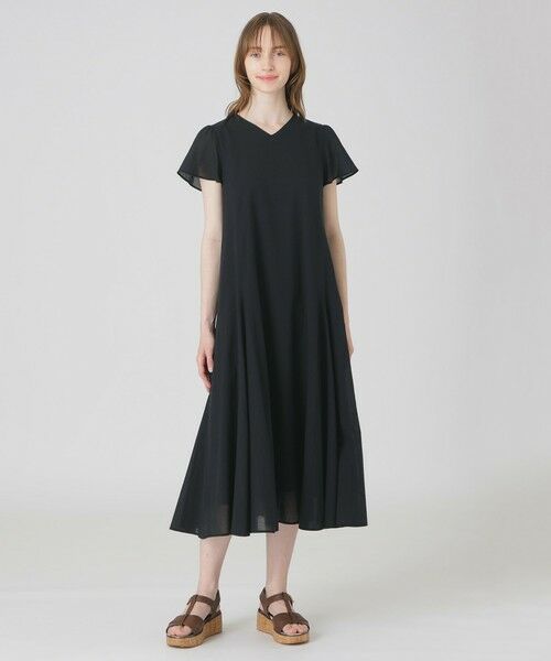 BLUE LABEL / BLACK LABEL CRESTBRIDGE / ブルーレーベル / ブラックレーベル・クレストブリッジ  ドレス | スパンシアーローンドレス（ブラック）