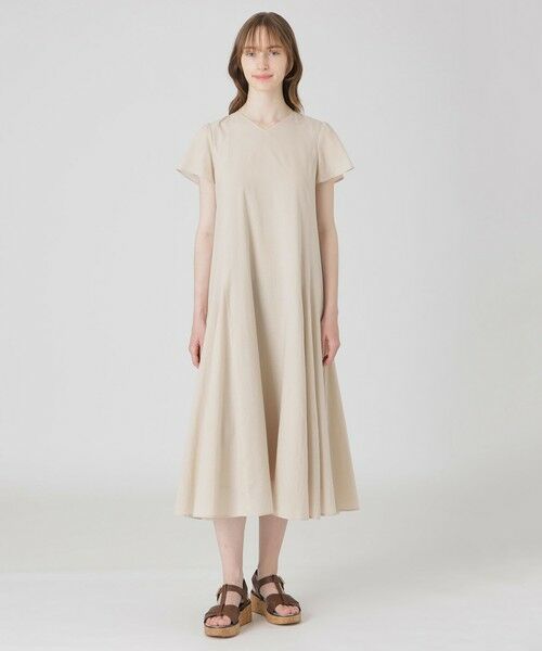 BLUE LABEL / BLACK LABEL CRESTBRIDGE / ブルーレーベル / ブラックレーベル・クレストブリッジ  ドレス | スパンシアーローンドレス（ベージュ1）