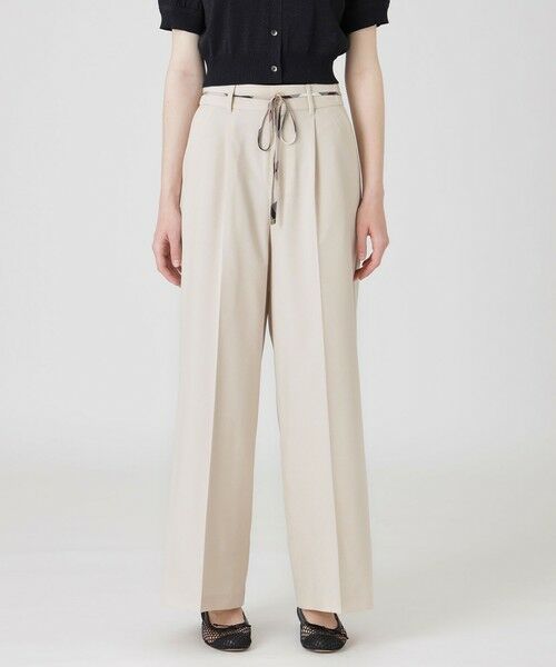 BLUE LABEL / BLACK LABEL CRESTBRIDGE / ブルーレーベル / ブラックレーベル・クレストブリッジ  その他パンツ | ハイカウントナノワイドパンツ（ベージュ1）