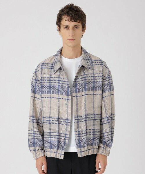 BLUE LABEL CRESTBRIDGE フード付き チェック柄ポンチョ BLUE LABEL CRESTBRIDGE チェック柄フード付き ポンチョ