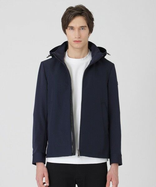 BLUE LABEL / BLACK LABEL CRESTBRIDGE/ブルーレーベル / ブラックレーベル・クレストブリッジ 【一部店舗限定】ダンボールニットコンビハイブリッドパーカー ネイビー1 L BLUE LABEL / BLACK LABEL CRESTBRIDGE/ブルーレーベル / ブラックレーベル・クレストブリッジ 【一部店舗限定】ダンボールニットコンビハイブリッドパーカー ネイビー1 L