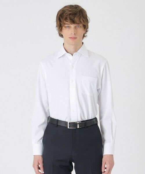 BLUE LABEL / BLACK LABEL CRESTBRIDGE / ブルーレーベル / ブラックレーベル・クレストブリッジ  シャツ・ブラウス | 【一部店舗限定】テクニカルシャドーストライプセミワイドカラーシャツ | 詳細1