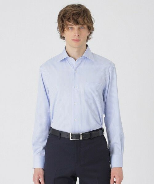 BLUE LABEL / BLACK LABEL CRESTBRIDGE / ブルーレーベル / ブラックレーベル・クレストブリッジ  シャツ・ブラウス | 【一部店舗限定】テクニカルシャドーストライプセミワイドカラーシャツ | 詳細6