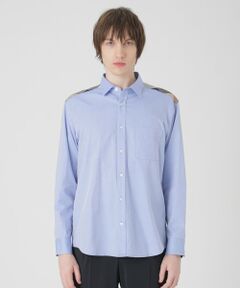 【新品】ブラックレーベルクレストブリッジ　シャツ　青　M　バーバリー　203 新品】ブラックレーベルクレストブリッジシャツ青Mバーバリー203
