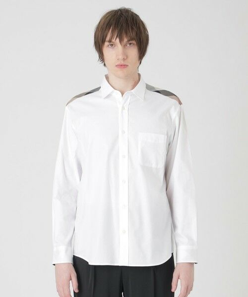 BLUE LABEL / BLACK LABEL CRESTBRIDGE/ブルーレーベル / ブラックレーベル・クレストブリッジ 【一部店舗限定】ショルダーチェックシャツ オフホワイト1 L BLUE LABEL / BLACK LABEL CRESTBRIDGE/ブルーレーベル / ブラックレーベル・クレストブリッジ 【一部店舗限定】ショルダーチェックシャツ オフホワイト1 L