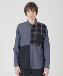 BLUE LABEL / BLACK LABEL CRESTBRIDGE / ブルーレーベル / ブラックレーベル・クレストブリッジ  シャツ・ブラウス | 【一部店舗限定】デニムライクパッチワークシャツ