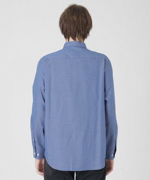 美品　BLACK LABEL CRESTBRIDGE メンズ　シャツ　水色 セール】 【一部店舗限定】デニムライクパッチワークシャツ